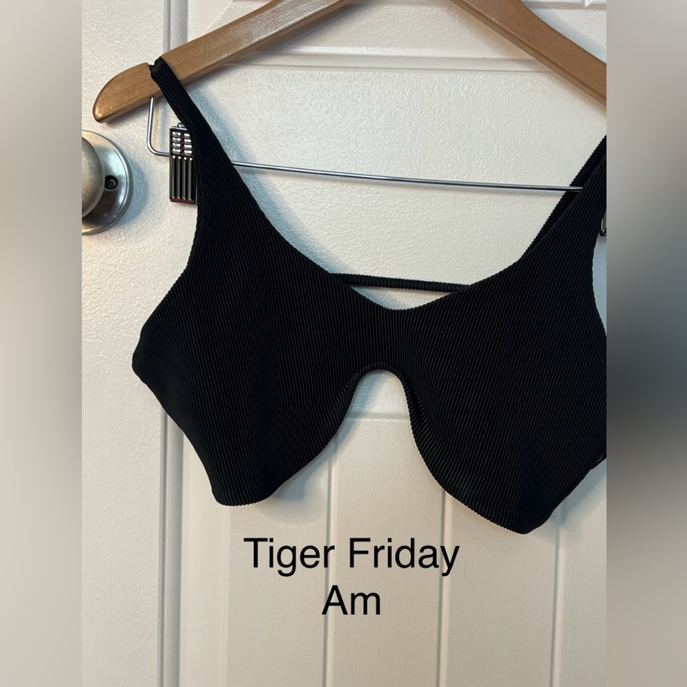 Black Ribbed Bralette